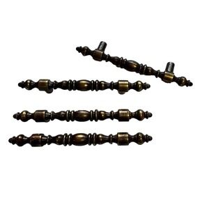 4 Vintage Salvage Allison Style Door Drawer Pull Handles Made In Japan